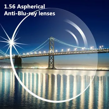 1.56 Index Aspherical Anti-Sinine Retsepti Läätsed Vaik Mittesfäärilisi Prillid, Läätsed Lühinägevus/Presbüoopia Prillid Objektiivi
