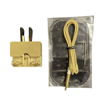 1 Komplekt JCY-56 Roostevaba Teras Messing Telegraafi Võti Automaatne Klahvi Morse Võti Dual Mõla Magnet CW Key (Kuld)