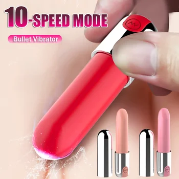 10-Speed Portable Bullet Vibraator USB Laetav kogu Keha Massager Imitatsioon Huulepulk Kliitori Haripunkti Seksikas Mänguasjad, Naiste