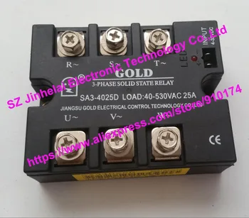 100% Uus ja originaal SA34025D SA3-4025D GOLD 3-FAASILINE Solid state relee 4-32VDC,40-530VAC 25A