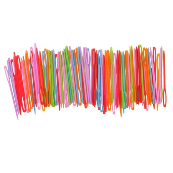 100tk Värviline Plastikust Õmblemine Kudumise Vardad Lastele Näputöö 7cm
