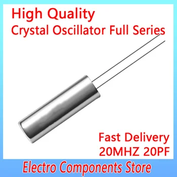 10TK/Palju 2Pin 2060 20MHZ Sagedus Resonaatori Ostsillaator Quartz Crystal Cylender 2*6mm 20PF ±20PPM Äratuskella ja Mikroarvuti