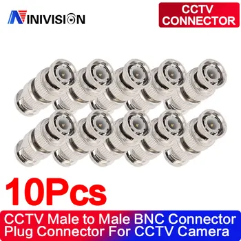 10tk/palju CCTV Tarvikud BNC Isane coaxial meelitama adapter BNC-BNC pesa BNC mees BNC isane Pistik kiire laev