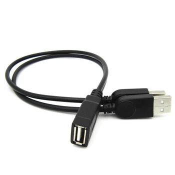 2 Isane Pistik 1 Emane Pesa USB 2.0 Extension Line Y Data Cable Power Adapter Converter Splitter USB 2.0 Kaabel 30cm USB Kaabel
