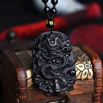 2021 Naturaalne Must Obsidian Buddha Ripats Amulett Õnnelik Maitreya Soodne Kaelakee Ehted Naistele, Meestele