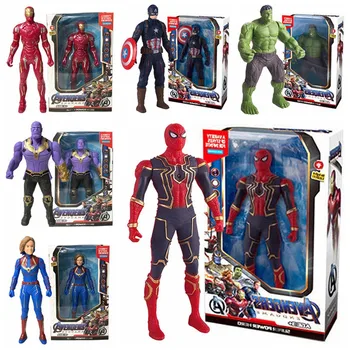 2022 Marvel Spiderman Hulk Ironman Anime Toy Jõulud Kingitus Pvc Liikuvad Liigesed Helendav Nukk Kogumise Mudeli Mänguasjad Kingitus 17Cm