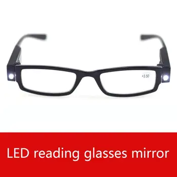 2022 Mood Retro Lugemise Prillid LED-Valgustusega Meeste ja Naiste Presbüoopia Prillid Diopter +1+1.5+2+2.5+3+3.5+4 Gafas De Lectura 0