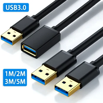 2TK 5M USB3.0 pikendusjuhe Smart TV PS4 Xbox Üks SSD USB-USB-Kaabel Extender Andmed Juhe Mini USB3.0 2.0 Pikenduskaabel