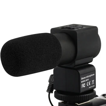 3.5 mm Pistikuga Audio Salvestus Stereo Kondensaator Mikrofon DSLR SLR Kaamera Youtube ' i Live Stream Videokaamera Vlog-Video-MIC-0-20db