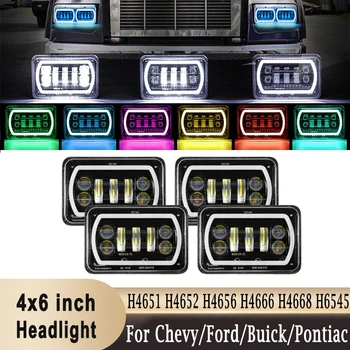 4X6 RGB PÄEVATULED Esituled suunatuled Hi-Lo Tala H4 Pistik Chevy/Ford jaoks Subaru/Volkswagen Kenworth/Peterbilt/Feightliner