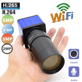 5-100mm Manuaalne Zoom Objektiiv 1920P 1080P CamHi Mini WIFI BOX IP Kaamera Audio Tööstus Traadita Turvalisuse P2P Onvif CCTV TF-Kaardi Pesa