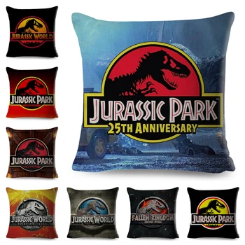 50 stiilis Jurassic Park Logo Padi Diivan Kodus Laste Tuba Decor Dinosaurus Prindi Padjapüür Polüester padjapüür