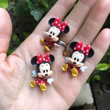 6TK Disney Arvandmed Minnie Mouse Klubi Sünnipäeva Kook Teenetemärgi PVC Tegevus Arvandmed Mänguasjad Lastele