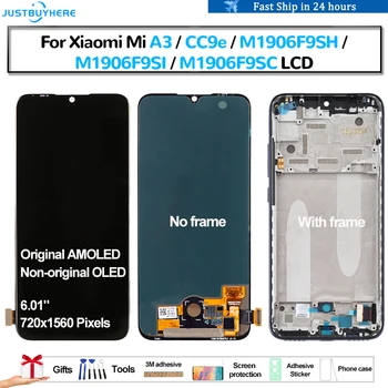 Algne AMOLED Jaoks Xiaomi Mi A3 CC9e M1906F9SH M1906F9SI M1906F9SC Pantalla lcd Ekraan, Touch Panel Ekraani Digitizer Assamblee