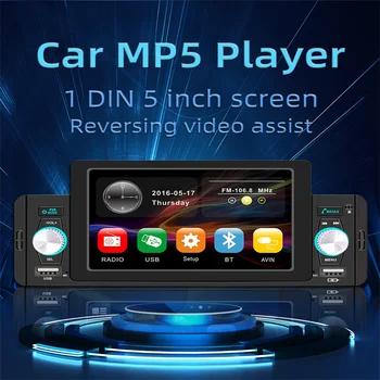 Autoraadio 1 Din Multimeedia Video MP5 Mängija Traadiga Carplay Automotive Universaalne 5 Tolline Puutetundlik Ekraan, Bluetooth Peegel Link