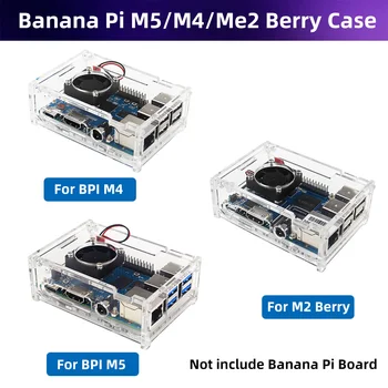 Banaan Pi M5 Akrüül Juhul Selge, Läbipaistev Kest Vabatahtlik jahutusventilaator Siilit jaoks Banaan Pi BPI-M5 Kast