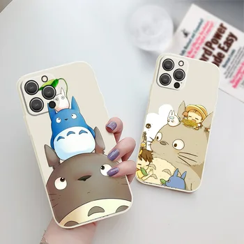 Cartoon Armas Totoro Case for Iphone 13 12 Mini 11 Pro Max XS X-XR 7 8 Plus SE 2020 2022 Pehme Objektiivi Kaitse-Põrutuskindel Kate