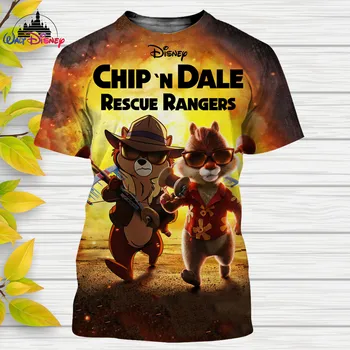 Chip 'n Dale Rescue Rangers Disney Cartoon meeste ja naiste stiili 3D-High Quality print t-särk Suvel Vabaaja Streetwear