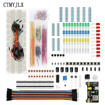 DIY Elektroonilise DIY Kit ,Photoresistor,830 Tie-punkti Breadboard,Takisti,LED Diood,Keraamiline Kondensaator , Elektrooniliste Komponentide Komplekt