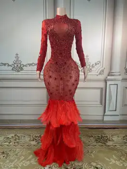 Elegantne Rhinestone Kleit Naiste Sulg Spandex Õhuke Drag Queen Komplekt Punane Tanssiaiset Kleidid Õhtul Ööklubi Etapp Kanda 2022 Uus
