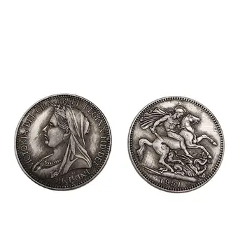 Elizabeth Mündi Briti Kuninganna 1951 Hobune Mõõga Ja rüütel Mälestusmündid Kodu Kaunistamiseks Kogumise Müntide, Käsitöö, Kingitus,