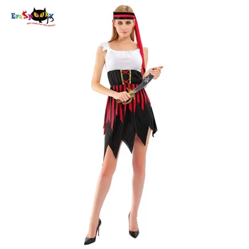 Eraspooky Lihtne Seksikas Piraatide Kleit Naine Halloween Kostüüm Naistele Täiskasvanud Buccaneer Pool Fancy Kleit, Peapael 0