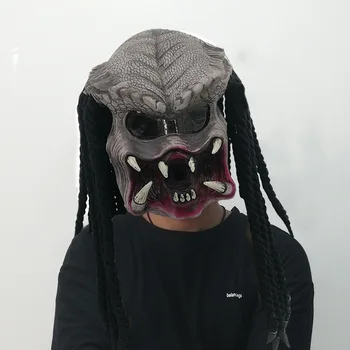 Filmi Alien vs Predator Cosplay Mask Hirmus Kiskja Lateksist Mask Halloween Kostüüm Tarvikud Rekvisiidid Kiiver