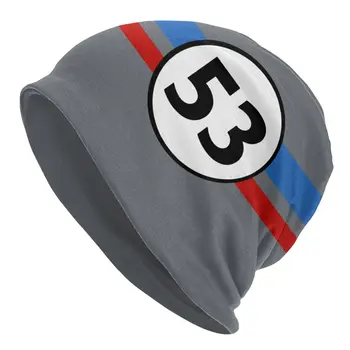 Herbie 53 Klassikaline Võidusõiduauto 1963 Ringi Logo Ühise Põllumajanduspoliitika Aasta Sügisel, Talvel Suusa-Skullies Beanies Mütsid Unisex Naiste Sooja Mütsi Kudumise Müts