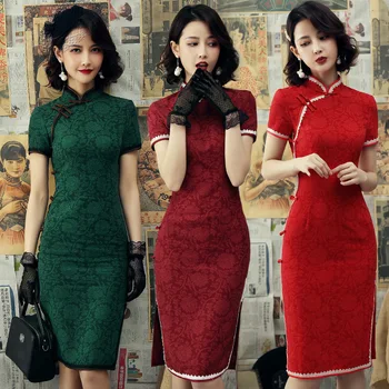 Hiina Vintage Cheongsam Kleidid Ilus Qipao Hiina Traditsioonilised Rõivad Naistele 3XL