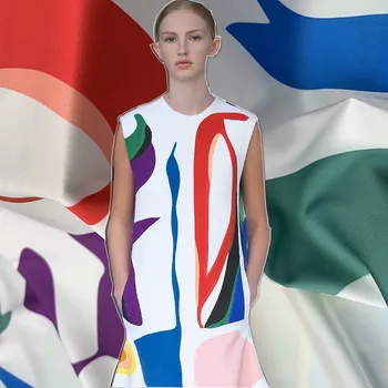 Itaalia Brändi Trükitud Logo Kangast Õmblemise Riie 100% Polüester Fashion Materjal, Kleit Kodu Sisustamiseks Näputöö Hoovis