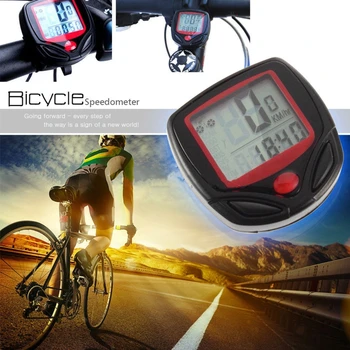 Jalgratta Automaatne Impulsi Spidomeeter Kiiruse Näidik LCD Taustvalgustus Mountain Bike Stopper rattakompuuter odomeetri Näit Väljas