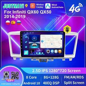 JUSTNAVI Auto Raadio Infiniti QX60 2014-2019 10 Android WiFi Multimeedia Mängija Carplay Auto Video, Stereo, GPS Navi, BT Autoradio