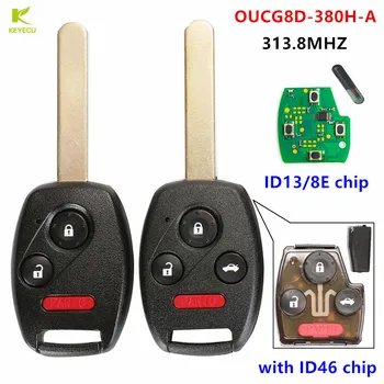 KEYECU Asendamine Remote Key 313.8 MHz ID46/ID13/8E Kiip Honda Accord Element CR-V Sobivus Odyssey Ridgeline OUCG8D-380H-A