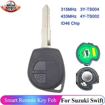 KEYECU Jaoks Suzuki Swift 2005 2006 2007 2008 2009 2010 ID46 Kiip Remote Smart Võti Fob TS004 315MHz KÜSI TS002 433MHz FSK 2 Nuppu