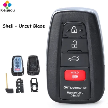 KEYECU Smart Remote Auto Key Shell Case Cover Korpus Lihvimata Laba, 4 nuppu Fob Toyota Avalon Camry 2018 2019 2020 2021