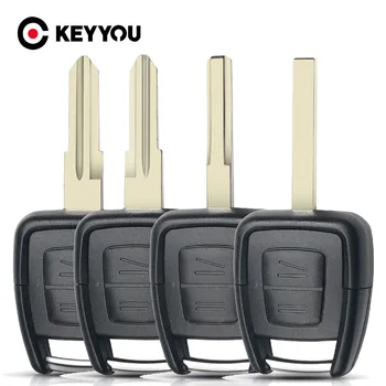 KEYYOU 2 Button Remote Key Juhul Fob Auto Võti Kest + Tühi Tera Lihvimata Jaoks Vauxhall OPEL Vectra Astra Zafira Asendamise Korral