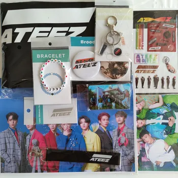 Kpop ATEEZ ATINY NULL PALAVIK Osa 2 Kõik Meetme Teaser Ekspeditsiooni Tour võtmehoidja Foto Kaardid Kleebis Plakatid kaelapaela kinnitamine Komplekt
