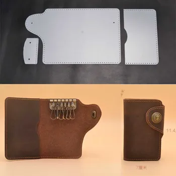 Käsitsi valmistatud nahast DIY Vintage auto võti kott meeste kaardi kott PVC versioon joonis malli
