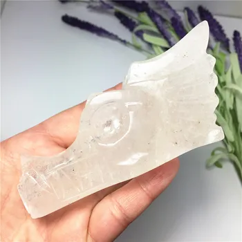 Looduslikud Kivi Quartz Crystal Dragon Pea Kolju Käsitsi Nikerdatud Ja Poleeritud Haruldane Kalliskivi Kodu Kaunistamiseks Tilk Laevandus
