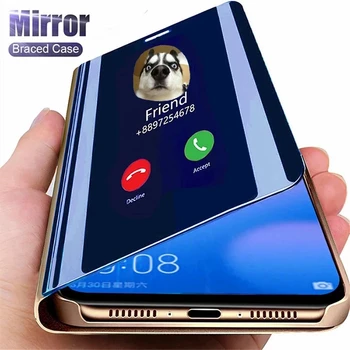 Luxury Smart Mirror Telefon Case For iPhone 14Pro 13 12 Mini 11 Pro XS Max 8 7Plus XR SE 2020 5S Toetada Klapp Kaitsev Kate