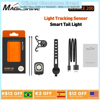 Magicshine Jalgratta Smart tagatuled SEEMEE 200 RN120 Piduri Tundlikud Valguse USB Laetav, Veekindel Bike Jalgrattasõit Taillight