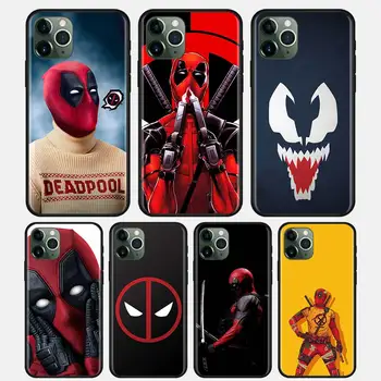 Marvel Super Hero Deadpool Telefon Case For Iphone 11 12 13 14 Pro Max 13 12 Mini SE XR, XS Max 6 7 8 Plus SE 2020 Katta Funda Capa