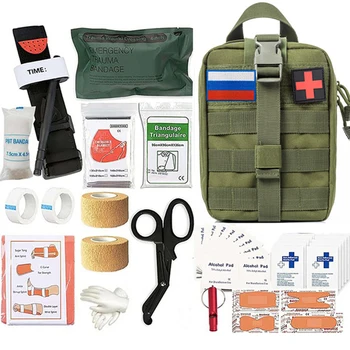 Mergency Ellujäämise First Aid Kit Taktikaline Admin Kott EMT Camping Gear Molle Hädaolukorras Lahing Haav Sidemega Self-Rescue
