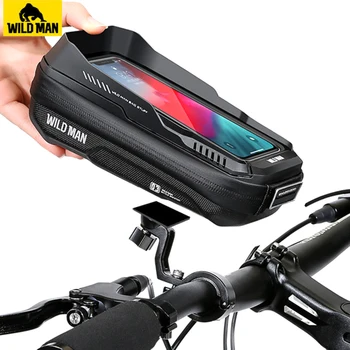 METSIK MEES Jalgratta Lenkstangi Kott Bicycle Telefon Hoidja Veekindel korpus Puutetundlik Jalgrattasõit Telefoni Kott 6.8