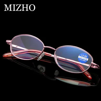 MIZHO Anti Sinine Valgus Prillid Daamid Kiired, Toonitud Klaasid Arvuti Lugemise Prillid Naiste Vintage UV Protector Metallist Prillid 0