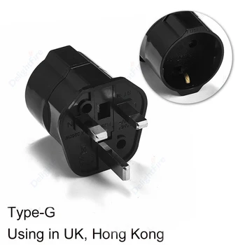 Pistikupesa EU UK Plug Adapter ELI Standard 250V 2 Ümmargune Pistik UK 3 Pin Reisi Electric Power Adapter Seinakontakti Adapterid