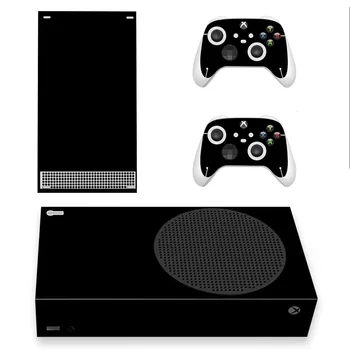Puhas Must Värv, Nahk Kleebis Decal Hõlmavad Xbox Seeria S Konsool ja 2 Kontrollerid Xbox-Seeria Slim Nahk, Vinüül Kleebis