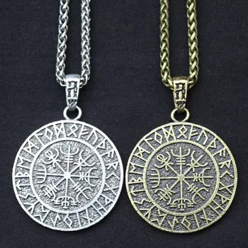 Põhjamaade Vegvisir Kompass Norse Runes Viking Ehted Regi Amulett Ja Talisman Ripats Kaelakee Ehted Kingitus Meestele Dropshipping 2021