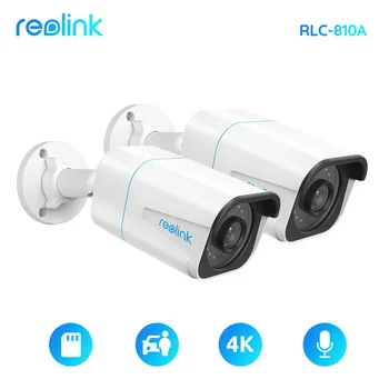 Reolink Smart IP-4K Kaamera 8MP PoE Väljas Inimeste/Auto Avastamise IR Night Vision Bullet Turvalisuse CCTV Video HD Kaamera RLC-810A