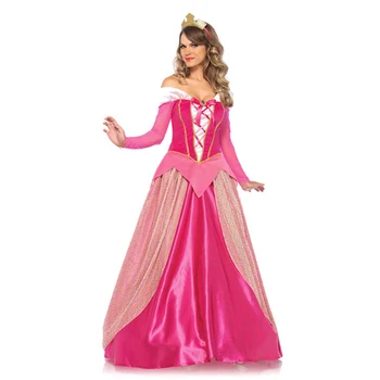 Seksikas Roosa Printsess Kostüüm Halloween Kostüüm Deluxe Printsess Aurora Kostüüm Täiskasvanud Naiste Uinuv Kaunitar Filmi cosplay Pikk Kleit 0